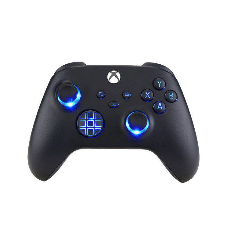 Custom LEDs Black Out Original Wireless Modded Controller for Xbox Series X S