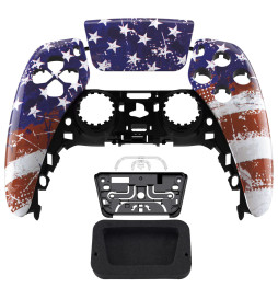 Glossy USA Flag Faceplate Front Shell Case compatible with PS5 Controller