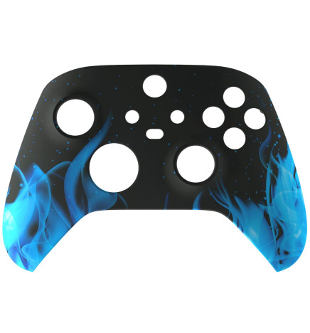 Blue Flames Soft Touch Faceplate Shell Case For Xbox Series X/S Controller