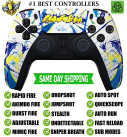 Street Graffiti Silent Modz Rapid Fire Mod Wireless Modded Controller for PS5