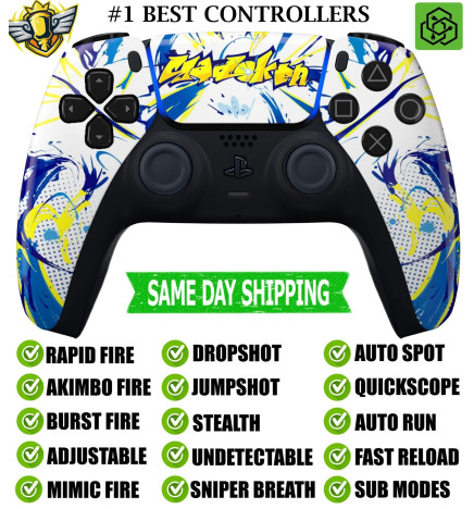 Street Graffiti Silent Modz Rapid Fire Mod Wireless Modded Controller for PS5