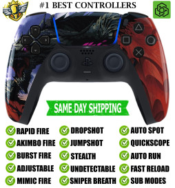 Roaring Dragon Silent Modz Rapid Fire Mod Wireless Modded Controller for PS5