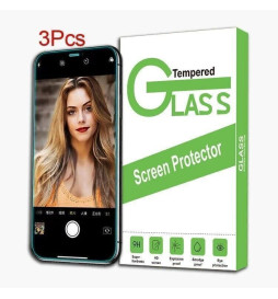 3 Pack Tempered Glass Crystal Screen Protector 9H HD For iPhone 14 Pro Max Plus
