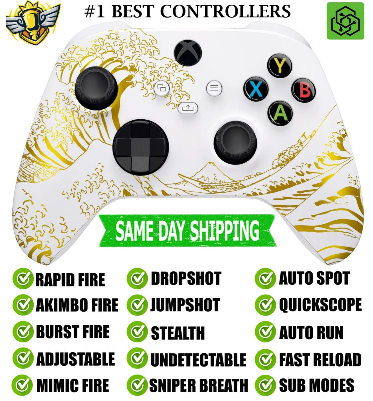 Gold Wave Soft Silent Modz Rapid Fire Modded Controller for Xbox Series X/S One