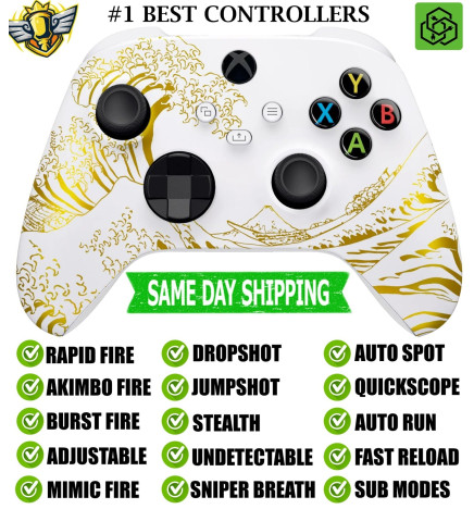Gold Wave Soft Silent Modz Rapid Fire Modded Controller for Xbox Series X/S One