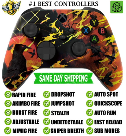 Blood Moon Silent Modz Rapid Fire Modded Controller for Xbox Series X/S, One, PC