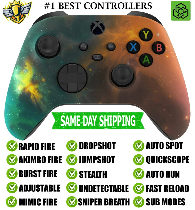 Gold Nebula Silent Modz Rapid Fire Modded Controller for Xbox Series X/S One PC