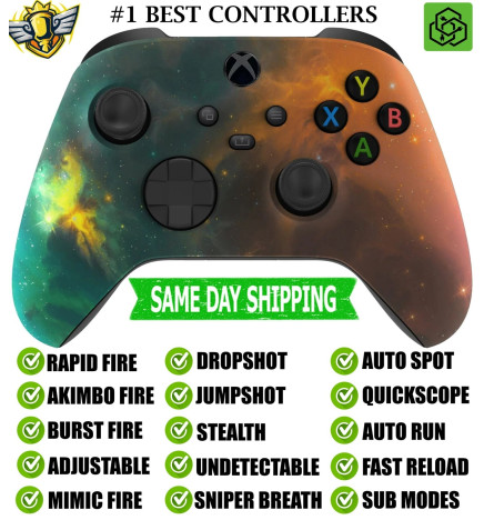 Gold Nebula Silent Modz Rapid Fire Modded Controller for Xbox Series X/S One PC