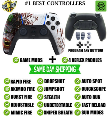 HA HA HA Pro V4 Modded+4 Paddles Silent Modz Wireless Controller for PS5