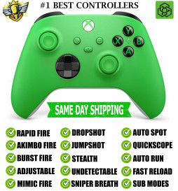 Best Rapid Fire Modded Controller Velocity Green Silent Modz for Xbox Series X S