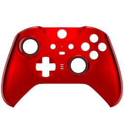 Glossy Chrome Red Front Shell compatible with Xbox Elite Series 2 Controller