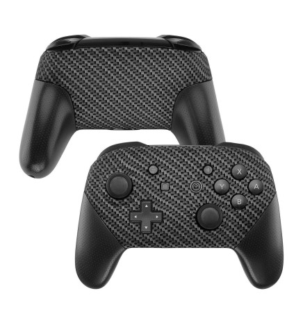 Soft Touch Carbon Fiber Front + Back Shells for Nintendo Switch Pro Controller