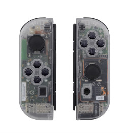 Clear Crystal Matte Finish Front + Back Shells for Nintendo Switch Joycon & OLED