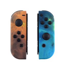 Soft Touch Gold Nebula Front + Back Shells for Nintendo Switch Joycon & OLED