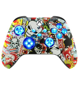 MODS + LEDs Sticker Bomb Rapid Fire Modded Controller for Xbox Series X S