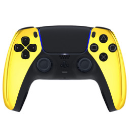 Gold Chrome Pro V4 Modded + 4 Paddles Silent Modz Wireless Controller for PS5