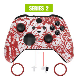 Soft Touch Blood Front Shell compatible with Xbox Elite Series 2 Controller
