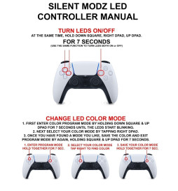 Cyber Plague Silent Modz LED Light-Up Buttons Wireless Custom Controller for PS5
