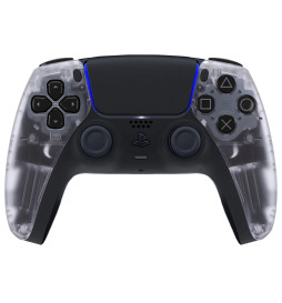 Crystal Clear Pro V4 Modded + 4 Paddles Silent Modz Wireless Controller for PS5