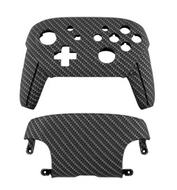 Soft Touch Carbon Fiber Front + Back Shells for Nintendo Switch Pro Controller