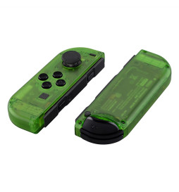 Clear Green Matte Finish Front + Back Shells for Nintendo Switch Joycon & OLED