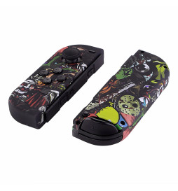 Soft Touch Scary Party Front + Back Shells for Nintendo Switch Joycon & OLED