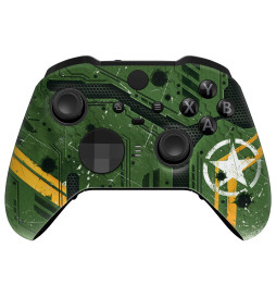 Soft Touch Army Mecha Front Shell compatible with Xbox Elite Series 2 Controller