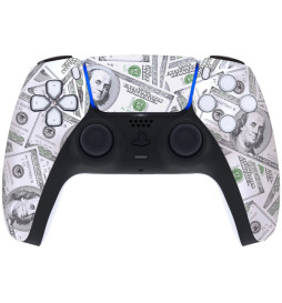 Soft Touch Big Money Faceplate Front Shell Case compatible with PS5 Controller