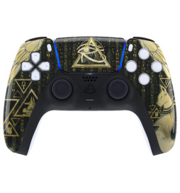 Glossy Eye of Providence Pyramid Front Shell Case compatible with PS5 Controller