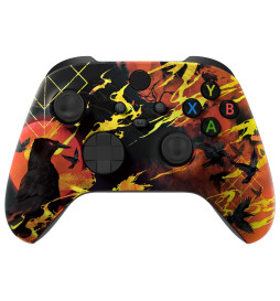 Blood Moon Raven Soft Touch Faceplate Shell Case For Xbox Series X/S Controller