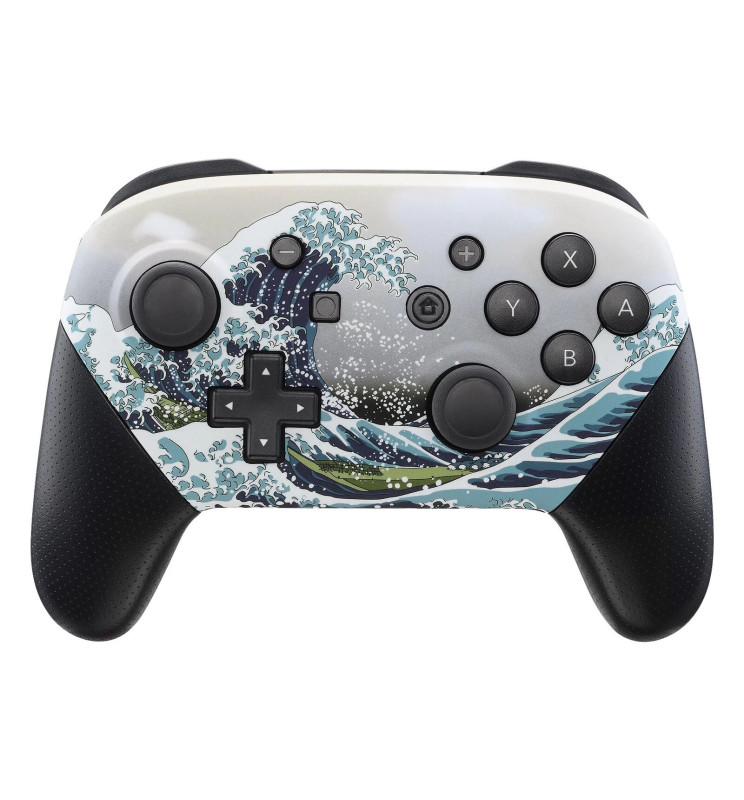 Pro Controller Shell Soft Touch Great Wave Front + Back Shells for Nintendo Switch Pro ...