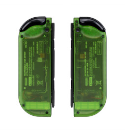 Clear Green Matte Finish Front + Back Shells for Nintendo Switch Joycon & OLED