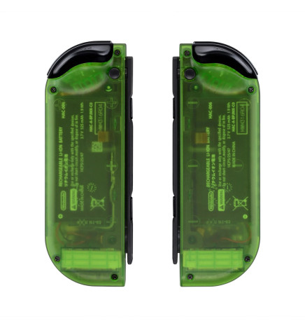 Clear Green Matte Finish Front + Back Shells for Nintendo Switch Joycon ...