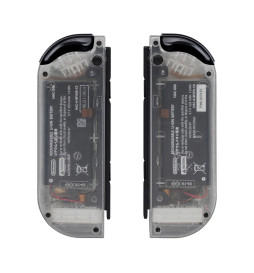 Clear Crystal Matte Finish Front + Back Shells for Nintendo Switch Joycon & OLED