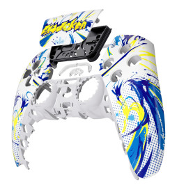 Glossy Street Graffiti Faceplate Shell Case compatible with PS5 Controller