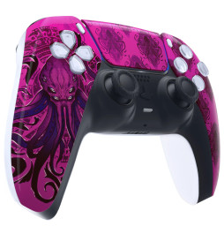 Glossy Purple Octopus Cthulhu Front Shell Case compatible with PS5 Controller