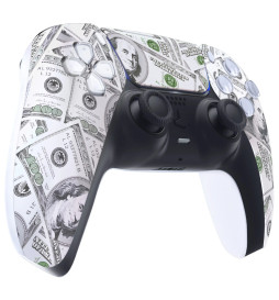 Soft Touch Big Money Faceplate Front Shell Case compatible with PS5 Controller