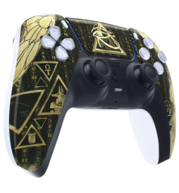 Glossy Eye of Providence Pyramid Front Shell Case compatible with PS5 Controller