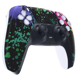 Glossy Watercolor Splash Front Shell Case compatible with PS5 Controller
