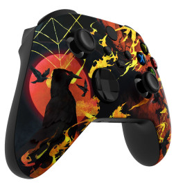 Blood Moon Raven Soft Touch Faceplate Shell Case For Xbox Series X/S Controller