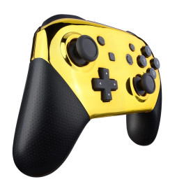 Glossy Shine Gold Chrome Front + Back Shells for Nintendo Switch Pro Controller