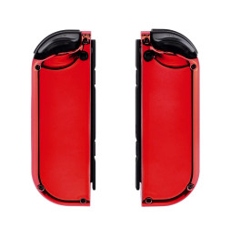 Glossy Shine Red Chrome Front + Back Shells for Nintendo Switch Joycon & OLED