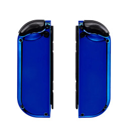 Glossy Shine Blue Chrome Front + Back Shells for Nintendo Switch Joycon & OLED