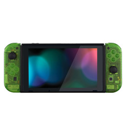 Clear Green Matte Finish Front + Back Shells for Nintendo Switch Joycon & OLED
