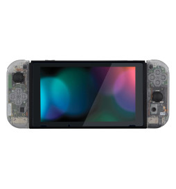Clear Crystal Matte Finish Front + Back Shells for Nintendo Switch Joycon & OLED