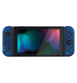 Clear Blue Matte Finish Front + Back Shells for Nintendo Switch Joycon & OLED