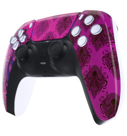 Glossy Purple Octopus Cthulhu Front Shell Case compatible with PS5 Controller
