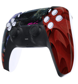 Glossy Roaring Dragon Faceplate Front Shell Case compatible with PS5 Controller