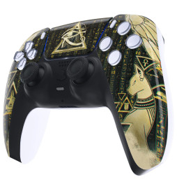 Glossy Eye of Providence Pyramid Front Shell Case compatible with PS5 Controller
