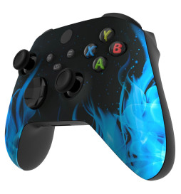 Blue Flames Soft Touch Faceplate Shell Case For Xbox Series X/S Controller